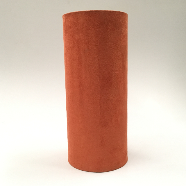LAMPSHADE, Cylinder, Rust Suede 30cmH